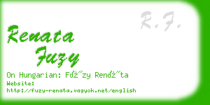 renata fuzy business card